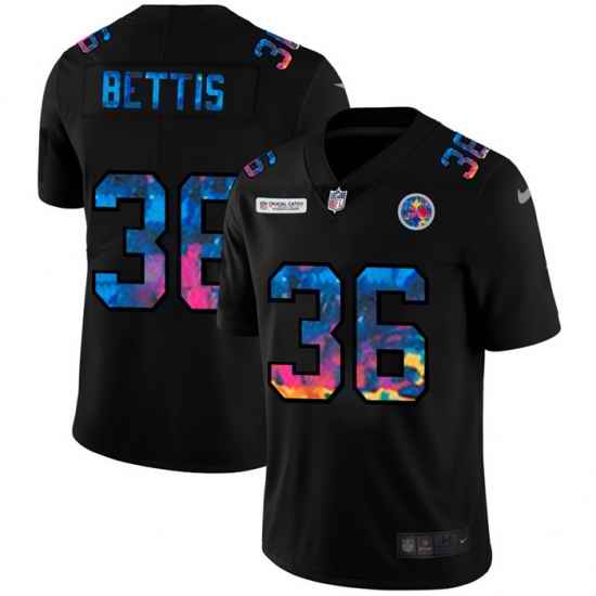 Pittsburgh Steelers 36 Jerome Bettis Men Nike Multi Color Black 2020 NFL Crucial Catch Vapor Untouchable Limited Jersey